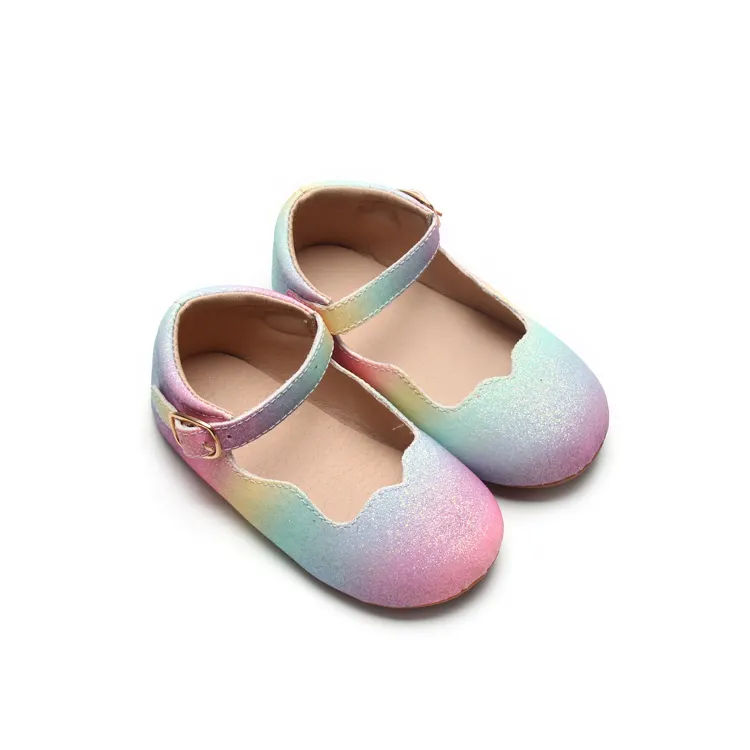 Zapatos de vestir de cuero genuino para fiesta de vacaciones, zapatos de princesa Mary Jane para niños, nuevo diseño, lazo, boda para niños, EVA TPR