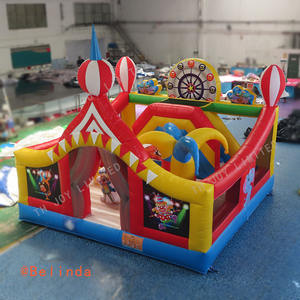 Château gonflable gonflable de haute qualité pour enfants, château de saut de Clown de ville amusant avec toboggan - Product Image 2