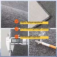 Moquette bouclée en stock, moquette commerciale mur à mur, résistante à l'usure et aux taches, en PP, pour bureaux, hôtels et événements