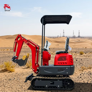 Mini-excavatrice Kylin 1 tonne pour travaux de jardinage en espace étroit avec accessoires tarière, brise-roche et ripper - Product Image 3