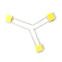 Condensateur correcteur 1NF 102J 100V à revêtement plastique, nouveau condensateur de Film plastique de sécurité en polypropylène, coque jaune