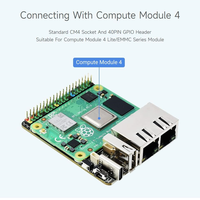 Carte mère Waveshare Mini Dual Gigabit Ethernet pour Raspberry Pi Compute Module 4 CM4-DUAL-ETH-MINI, origine USA