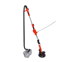 Ponceuse à cloisons sèches 900W à longue portée de 210 mm avec perche pliable et système d'aspiration des poussières intégré