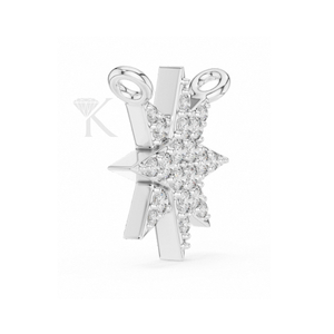 Collar de Joyería Fina Elegante con Colgante de Estrella de 8 Puntas con Diamantes Cultivados en Laboratorio - Product Image 4