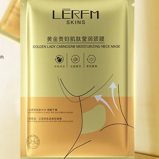 Private Label Lightening Moisturizer Lifting Anti Wrinkle Pad Carnosine Moisturizing Neck Collagen Neck Mask Sheet Patch