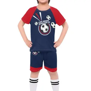 定制涤纶透气儿童运动足球球衣足球套装足球球衣套装足球全套带送货