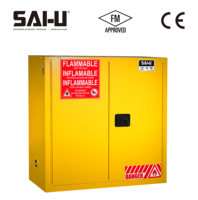 Armoire de sécurité ignifuge à porte automatique SAI-U SC2030Y de 30 gallons, homologuée FM, à fermeture automatique, pour le stockage de produits chimiques en laboratoire