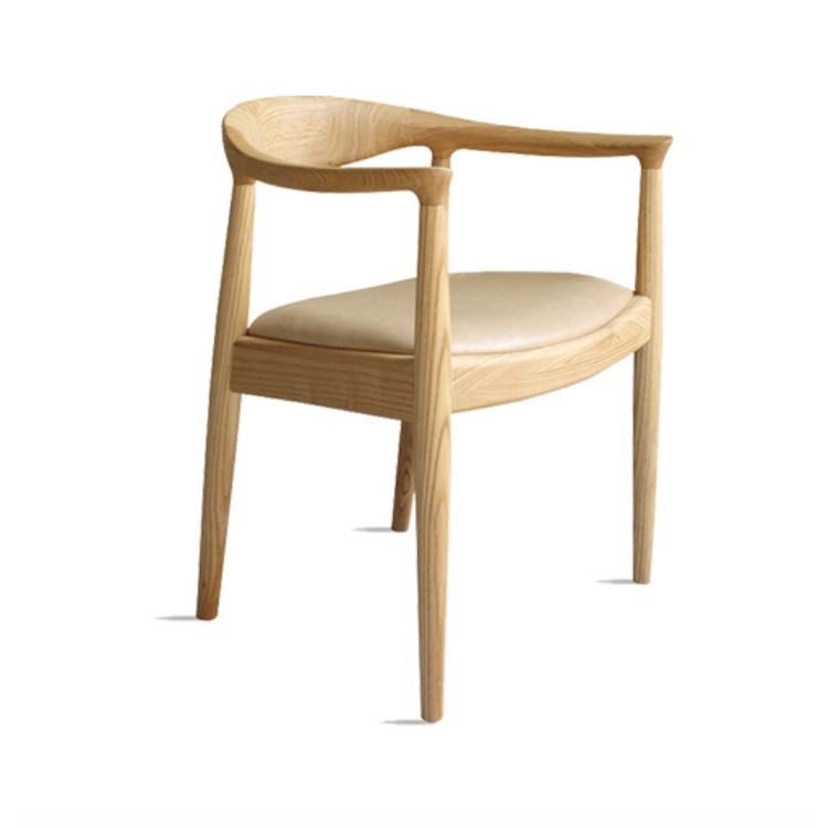 Фабрика Фошань, поставка в скандинавском стиле, кофейный стул из массива дерева, круглая спинка, обеденный стул для отеля