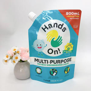 Pochette souple et durable en plastique PE écologique de 1L avec bec verseur pour détergent liquide lessive - Product Image 4