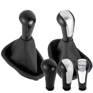 Ensemble <span class=keywords><strong>pommeau</strong></span> <span class=keywords><strong>de</strong></span> levier <span class=keywords><strong>de</strong></span> <span class=keywords><strong>vitesse</strong></span> et cache-poussière en cuir pour Chevrolet Chevy Spark Matiz - Accessoire <span class=keywords><strong>de</strong></span> transmission manuelle antirouille - Product Image 2