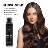 Brume Capillaire Brillante Non Grasse à Étiquette Personnalisée avec Huile d'Argan Bio pour Cheveux Bouclés, Cheveux Secs et Extensions – Sans Silicone