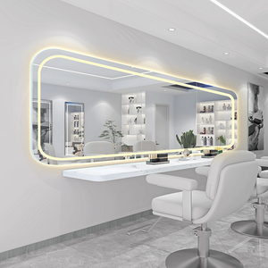 กระจกทำผมพกพาสมัยใหม่สำหรับช่างทำผม - ไฟ LED แบบแขวนแนวนอนสำหรับใช้ในห้างสรรพสินค้าและห้องนอน - Product Image 3