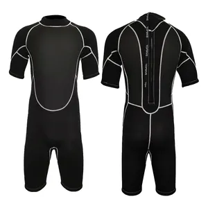3mm Summer Short Sleeve Wetsuits Men's Shorty Wetsuit Diving Suit