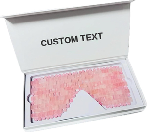 Etiquetas privadas Máscara de ojo de cuarzo rosa Máscara de ojo de enfriamiento 100% Toda máscara de cristal natural para ojos hinchados faciales Reutilizable - Product Image 6