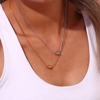 Accepter Collier chaîne serpent minimaliste personnalisé Collier plaqué or en forme de Y Bijoux Collier femme en acier inoxydable