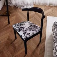 Fauteuil d'appoint en bois massif de style français, inspiré des designers, dossier trèfle, luxe léger, décontracté, vintage, mobilier de maison