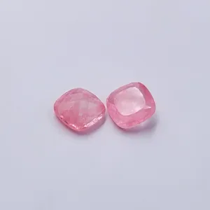YZ Hot Sale Custom Industrial Synthetic Loose Gemstone Cushion Cut Fusion Stone for Jewelry Making