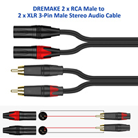 Fabricant de DVD de haute qualité 2 rca à 2 xlr hifi audio de voiture db9 à rca câble noir rca DMX câbles audio câble xlr