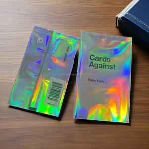 Custom Logo Small Foil Packaging Back Sealing Heat Seal Bag For Trading Game <strong>Cards</strong> With Custom Printing - Product Image 1