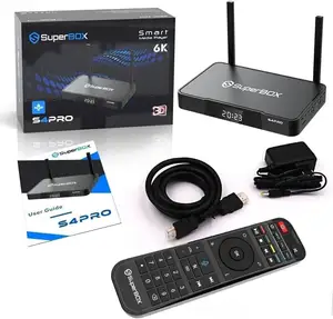 صندوق 2023 vSee Box V2 V3 S5 Pro مع جهاز تحكم عن بعد، (4 جيجابايت رام + 32 جيجابايت روم) توصيل سريع 4 أيام