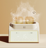 NCVI Chauffe-biberon électrique portable de voyage pour bébé avec double chauffe-biberon numérique et chauffe-lait pour le lait maternel