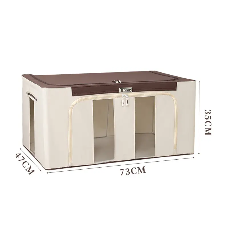 Sac de rangement de couette grande capacité boîte de rangement pliable avec fenêtre transparente conteneurs de stockage armoire de couette anti-poussière sac d'opp 10 pièces