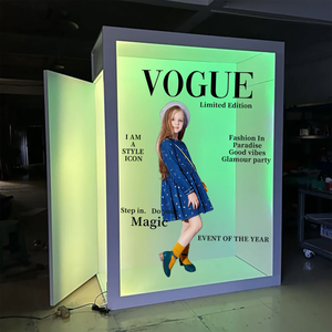 Digital 2025 Hot Sales Custom Acrylic Mirror Photo Booth Box Magazine Photo Booth Decorative Rgb - Product Image 3