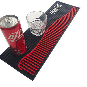 Custom Logo Food Grade Silicone <b>Bar</b> Runner <b>Mat</b> Wave Drainage Design Waterproof <b>Bar</b> Spill <b>Mat</b> for Brand Promotions - Product Image 5