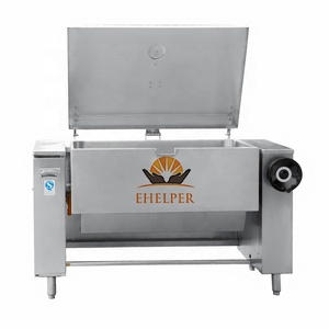 Poêle à braiser inclinable à fond plat |   Double alimentation (essence/électrique) |   Chariot inclinable manuel sur roues, avec couvercle articulé pour une utilisation facile - Product Image 5