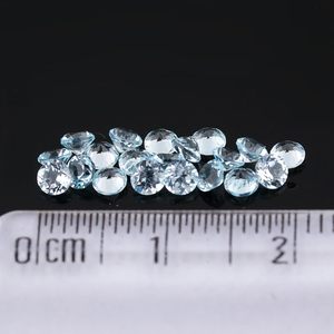 Topaze bleue naturelle taille brillant 2,5x2,5 MM, pierres précieuses en vrac, chaîne de perles unisexe pour adulte, pour la fabrication de bijoux DIY, lot en gros - Product Image 3