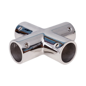 Stainless Steel 316 Marine 4-Way TEE Joint O.D. 25mm(1 Inch) Tube Corner Handrail Fitting <b>Yacht</b> Boat Hardware Accessories 4-Way - Product Image 4