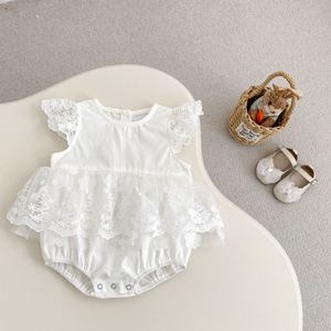 Baju Bayi Perempuan Baru Lahir Musim Panas Engepapa, Bodysuit Katun Berenda, Pakaian Bayi Lucu - Product Image 6