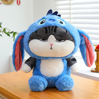 Peluche chat noir style abeille mignonne en coton doux, cadeau d'anniversaire