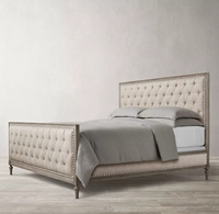 Lit simple et Double en bois de chêne massif de luxe moderne, mobilier de chambre à coucher, plateforme, lits King Size