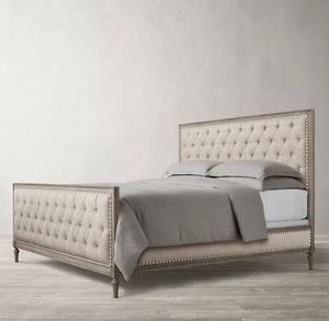 <strong>Modern</strong> Luxury Solid Oak Wood <strong>Single</strong> Double Hotel <strong>Bed</strong> Bedroom Furniture Platform Queen King Size <strong>Beds</strong> - Product Image 4
