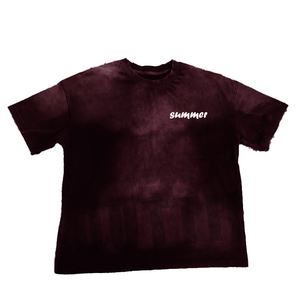 เสื้อถักคุณภาพสูงสำหรับฤดูร้อน คอกว้าง แขนสั้น ทรงปกติ ใส่ได้ทั้งชายและหญิง น้ำหนัก 120 กรัม ผ้าฝ้าย 100% แห้งเร็ว สไตล์วินเทจ ล้างสีแบบ ACID - Product Image 1