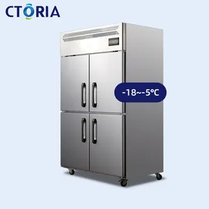 Automatic Global Recruitment Agent 1000L Commercial Four Foaming Door Door Freezer Refrigeration Equipment For Restaurant