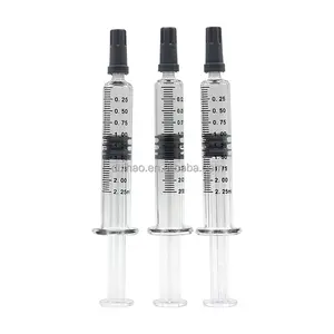 Lange Levensduur Voorgevulde Spuiten 1Ml Luer Lock Olie Verpakking Borosilicaat Glazen Spuit