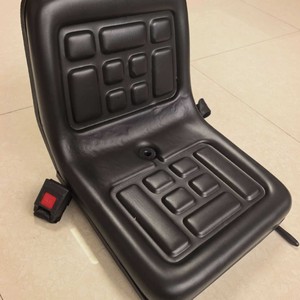 เบาะรถยกหนัง PU สีดำ เก้าอี้อุตสาหกรรม ทนทาน แข็งแรง - Product Image 1