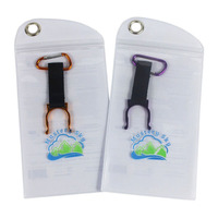 Pochette personnalisée en PVC recyclable avec fermeture éclair, enduite anti-UV, pour l'emballage de bouteilles d'eau et de serviettes rafraîchissantes