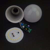 Ampoule LED en plastique E27, B22, produit inachevé, bon marché, pièces de rechange, ampoule SKD, matière première
