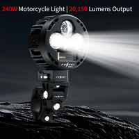 Projecteur antibrouillard étanche en aluminium durable pour Ducati pour Harley pour Honda Motorcycles Off-Road Adventure