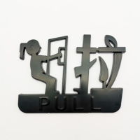 Autocollant en plastique ABS 3d personnalisé, logo personnalisé automatique, Badge de toilettes, salle de lavage