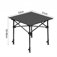 Table pliante moderne en fer pour l'extérieur - Portable et durable pour le camping, les pique-niques et la plage