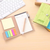 Bloc-notes autocollant en papier kraft créatif avec logo personnalisé Bloc-notes Cadeau promotionnel Papier de couleur auto-adhésif magnétique