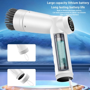 Cepillo de Limpieza Eléctrico Recargable de Plástico con Tres Velocidades Ajustables, Diseño de Rodillo Largo para Paredes de Baño, con Cabezal Giratorio de Nylon Resistente - Product Image 3