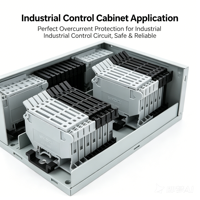 Bloc de bornes de fusibles de type rail DIN UK5 HES1 UK5RD 4 mm² gris ignifuge, connecteur de fusibles électriques