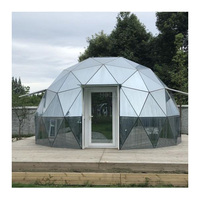 Mewah Modern tahan salju musim dingin Geodesic kaca PC Igloo Dome tenda rumah untuk gunung tinggi Glamping