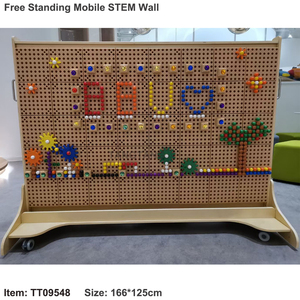 ของเล่นเสริมพัฒนาการแบบตั้งพื้นเคลื่อนย้ายได้ <span class=keywords><strong>Tangtang</strong></span> STEM บล็อกสร้างสรรค์แบบอินเทอร์แอคทีฟสำหรับเด็กก่อนวัยเรียน เล่นในร่ม ติดผนัง ทำจากวัสดุ ABS - Product Image 5