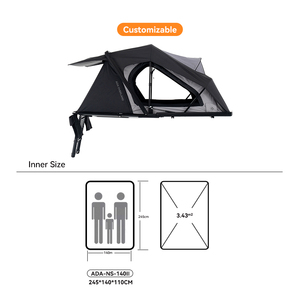 Ada OVERLAND เต็นท์อัตโนมัติ ABS Hardshell บนชั้นดาดฟ้าเต็นท์รถครอบครัวเต็นท์รถตั้งแคมป์กันน้ำสำหรับอุปกรณ์กลางแจ้ง - Product Image 3